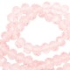Top Facet kralen 6x4mm disc Pale French pink-pearl shine coating